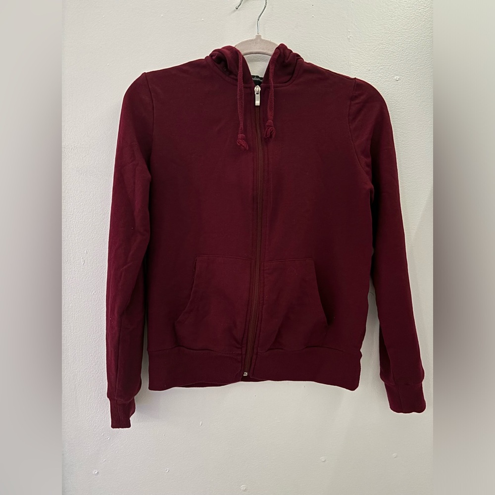 Maroon Ambiance Zip Up Sweater